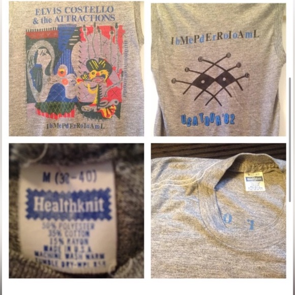 Vintage 82’ Elvis Costello top - Picture 3 of 3